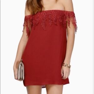 TOBI Lace Off the Shoulder Dress
